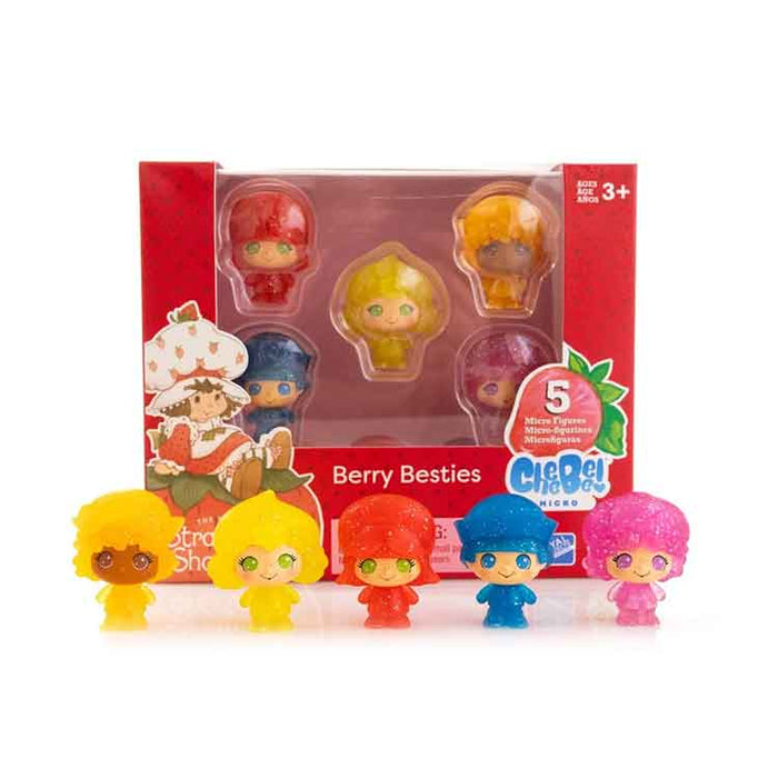 Strawberry Shortcake CheeBee Berry Besties Glitter 1 1/2-Inch Mini-Figure 5-Pack Collector Set - SDCC 2024 Exclusive