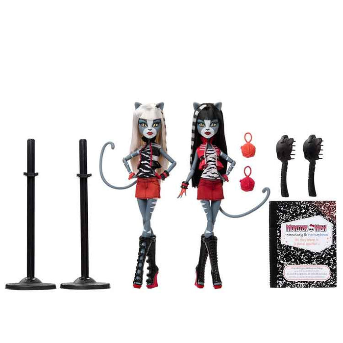 Monster High Boo-riginal Creeproduction Meowlody and Purrsephone Dolls 2-Pack
