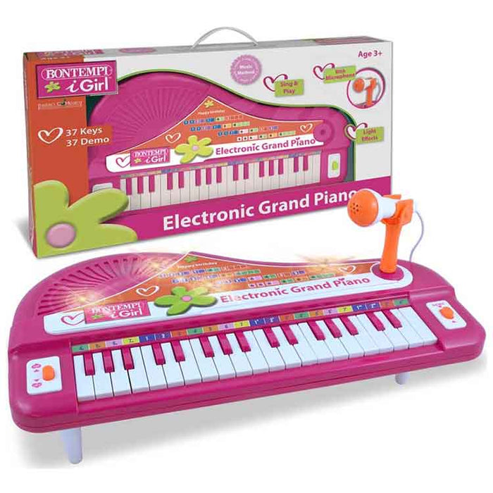 Bontempi Magic Light Electronic Piano With Microphone I Girl