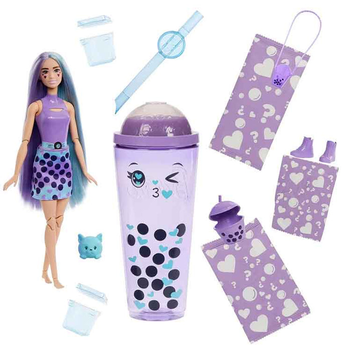 Barbie Pop Reveal Bubble Tea Series Taro Milk Doll