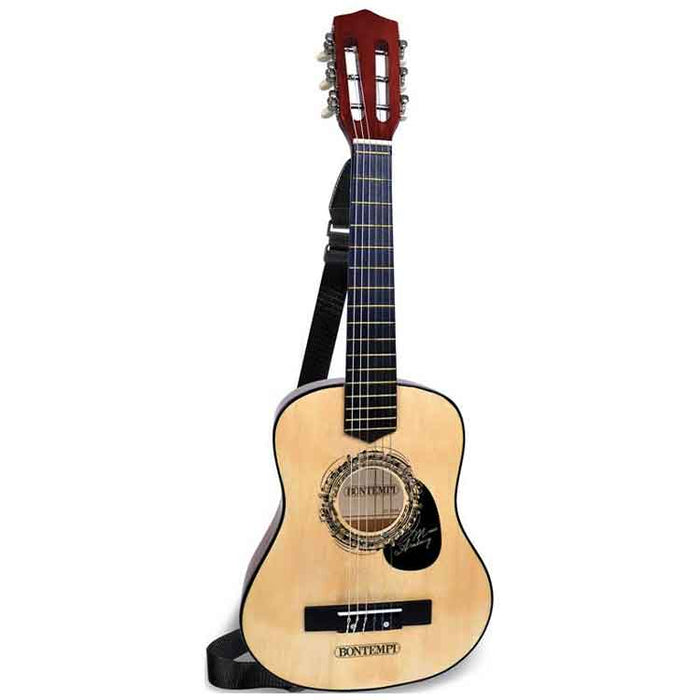 Bontempi Wooden Guitar 75 Cm With Shoulder Strap