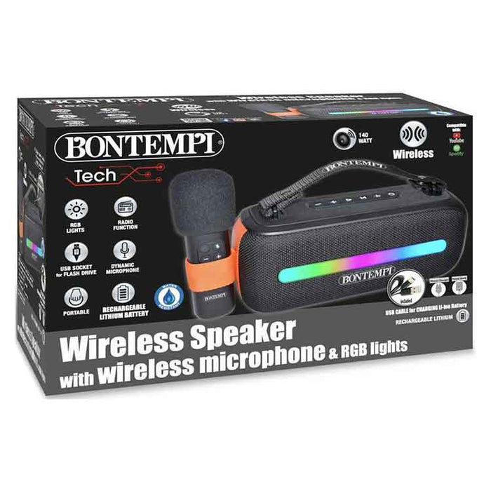 Bontempi Wireless Speaker With Wireless Microphone & RGB