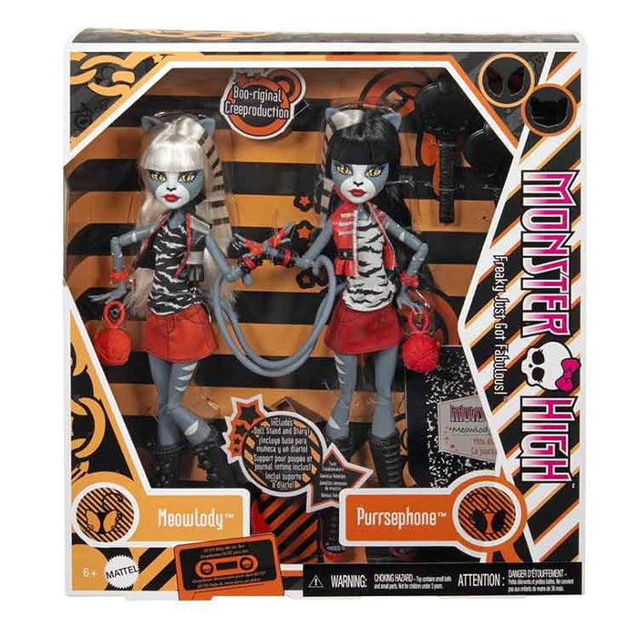Monster High Boo-riginal Creeproduction Meowlody and Purrsephone Dolls 2-Pack