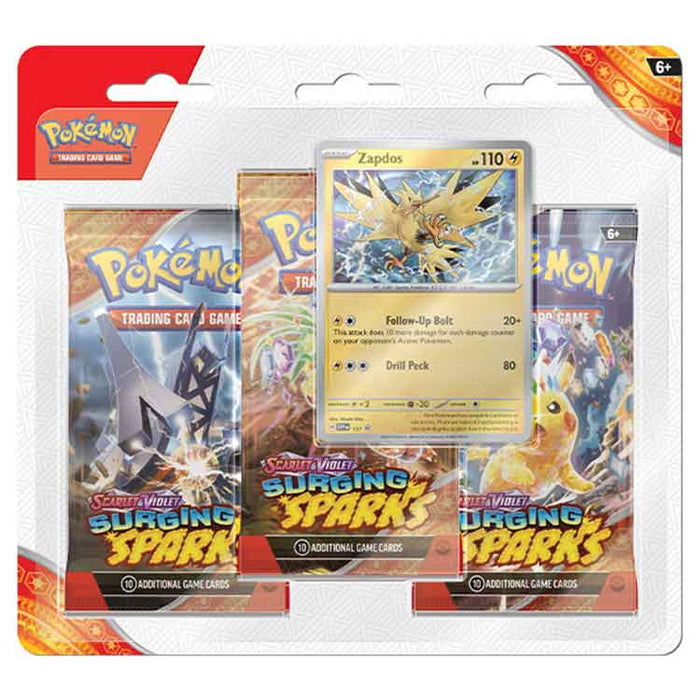 Pokémon TCG: Scarlet & Violet 8 - Surging Sparks - 3-Pack Blister