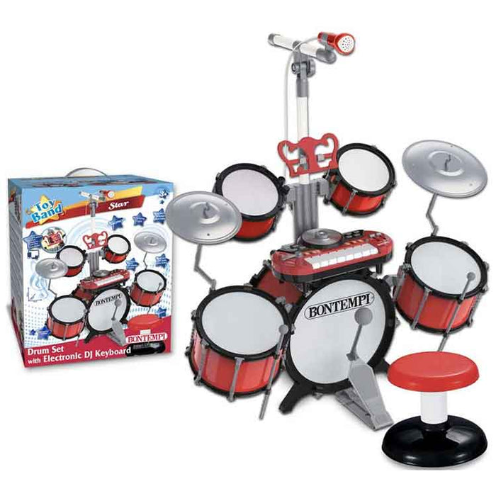 Bontempi Digital Drum Set 7pcs With DJ Keyboard