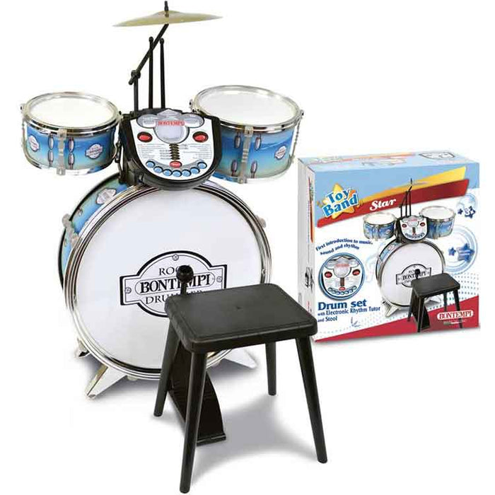 Bontempi Metallic Silver Drum Set 4 Pcs