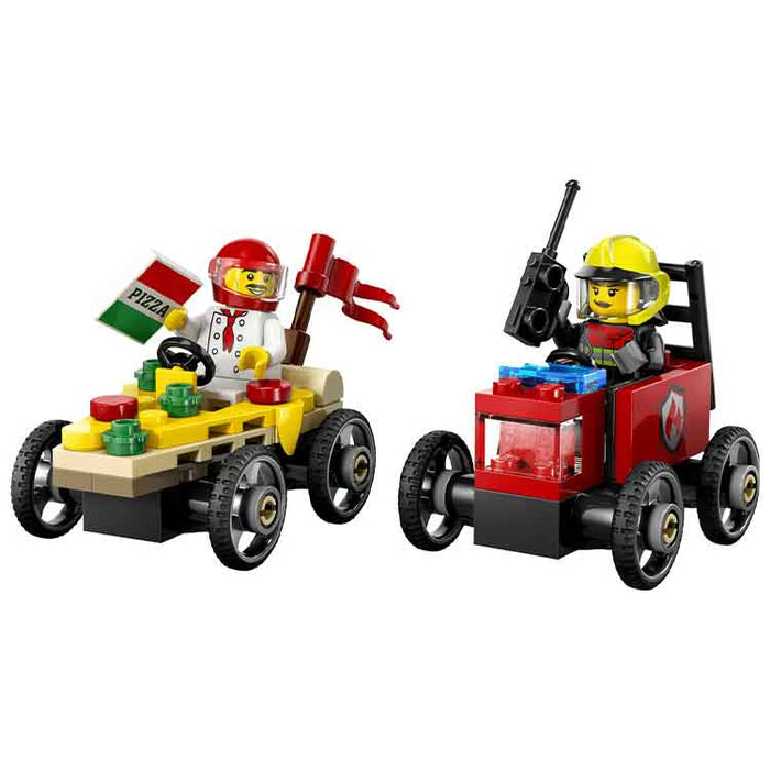 LEGO 60458 Pizza vs. Fire Truck Race Car Pack