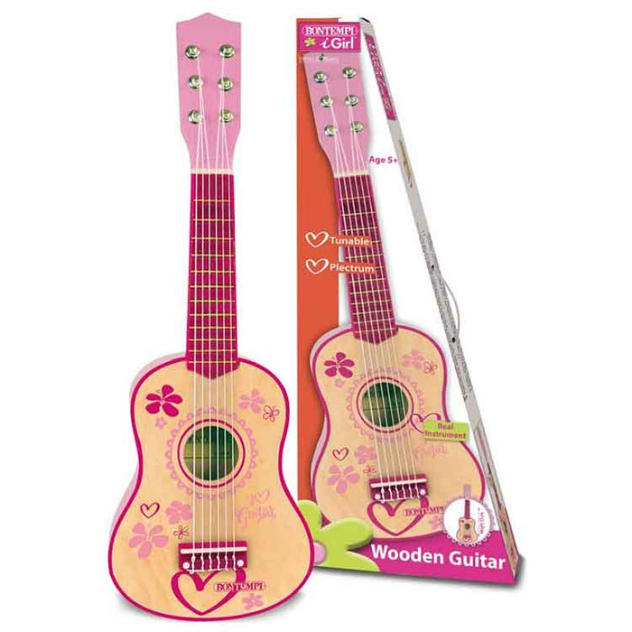 Bontempi Wooden Guitar 55 Cm I Girl