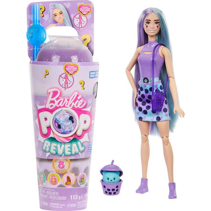 Barbie Pop Reveal Bubble Tea Series Taro Milk Doll