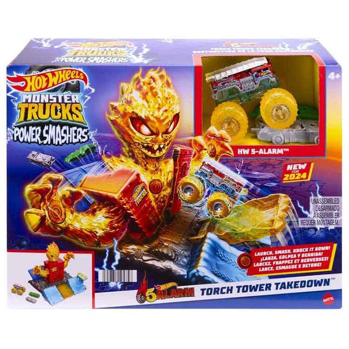 Hot Wheels - Monster Trucks Power Smashers 5 Alarms Tower