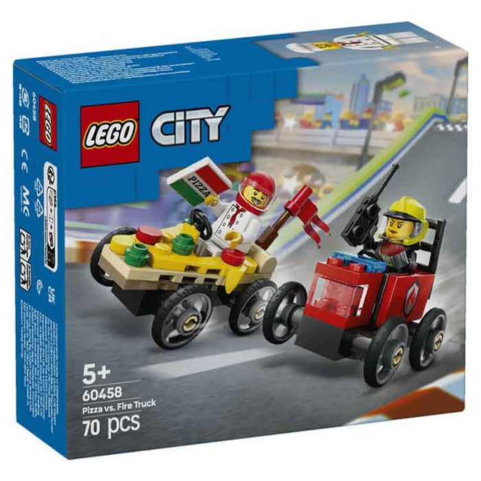 LEGO 60458 Pizza vs. Fire Truck Race Car Pack