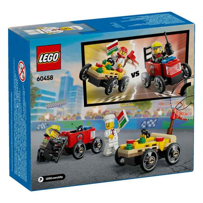 LEGO 60458 Pizza vs. Fire Truck Race Car Pack