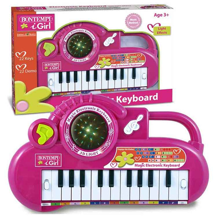 Bontempi 22 Key Electronic Keyboard With Flashing Ball I Girl