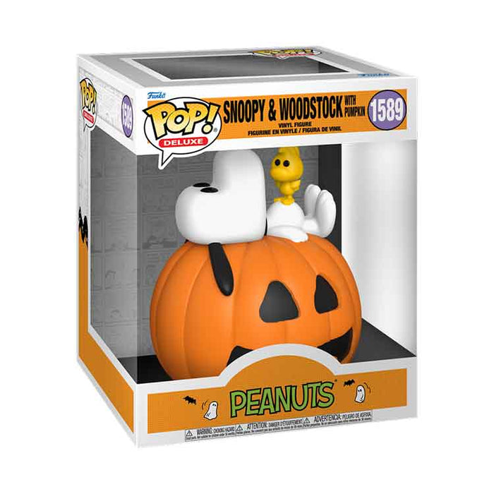 Funko POP Deluxe: It's the Great Pumpkin, Charlie Brown – Snoopy & Woodstock w/Pumpkin