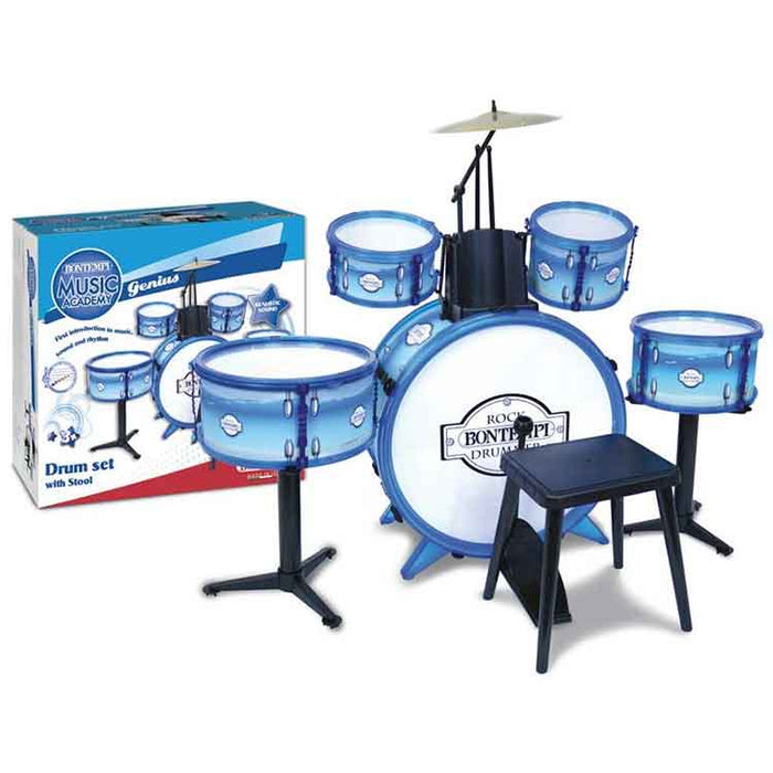 Bontempi Drum Set 6 Pcs With Stool 385mm