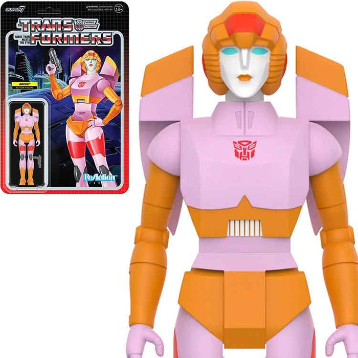 Transformers Arcee (Pink and Orange) 3 3/4-Inch ReAction Figure