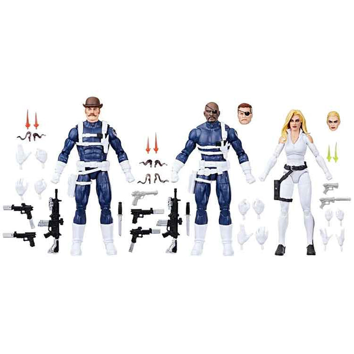 Captain America Marvel Legends Series Dum Dum Dugan, Sharon Carter, and Nick Fury Jr. 6-Inch Action Figure 3-Pack