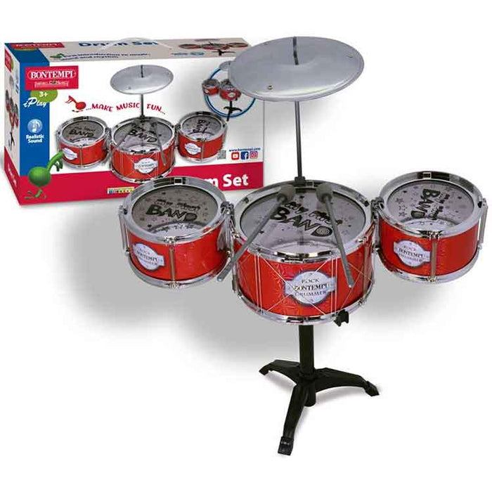 Bontempi Drum Set 3 Pcs With Cymbal