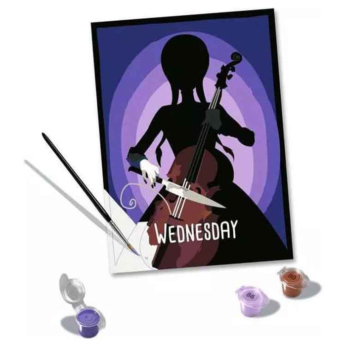 Wednesday CreArt Paint by Numbers Painting Set Wednesday 18 x 24 cm