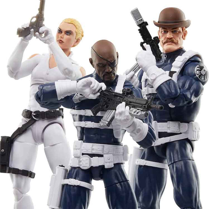 Captain America Marvel Legends Series Dum Dum Dugan, Sharon Carter, and Nick Fury Jr. 6-Inch Action Figure 3-Pack